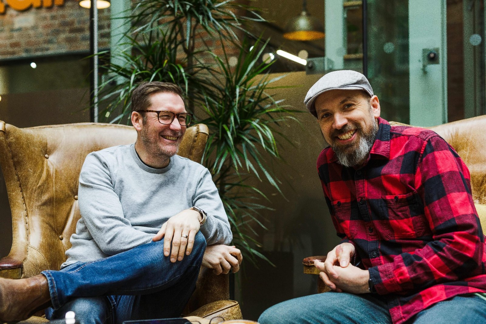 James and Garry relaxed