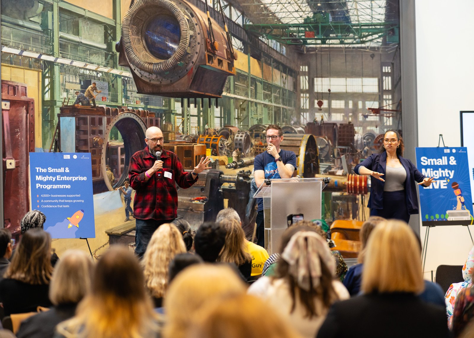 Garry speaking at an event